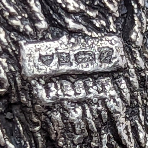 英國鄉村藝術家泰迪熊純銀雕塑小雕像 501 克